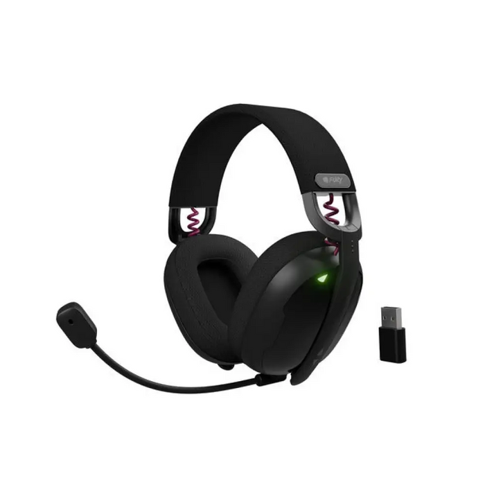 Геймърски слушалки Fury Fukiya F6 безжични с микрофон черни