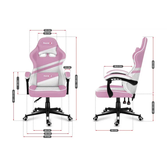 Геймърски стол Huzaro Force 4.4 Pink Mesh