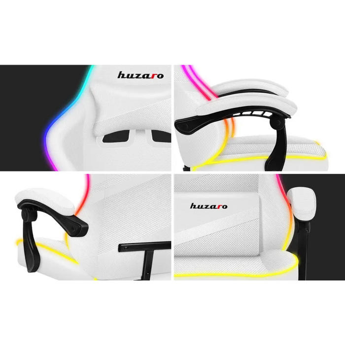 Геймърски стол - Huzaro Force 4.4 RGB Бял