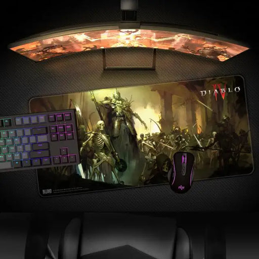 Геймърски пад Diablo IV - Skeleton King XL