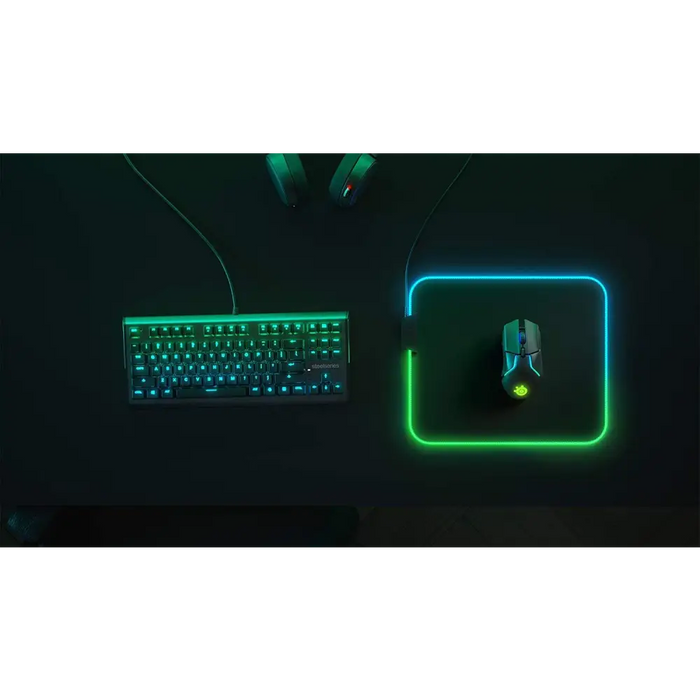 Геймърски пад SteelSeries QcK Prism Cloth - Medium RGB Черен