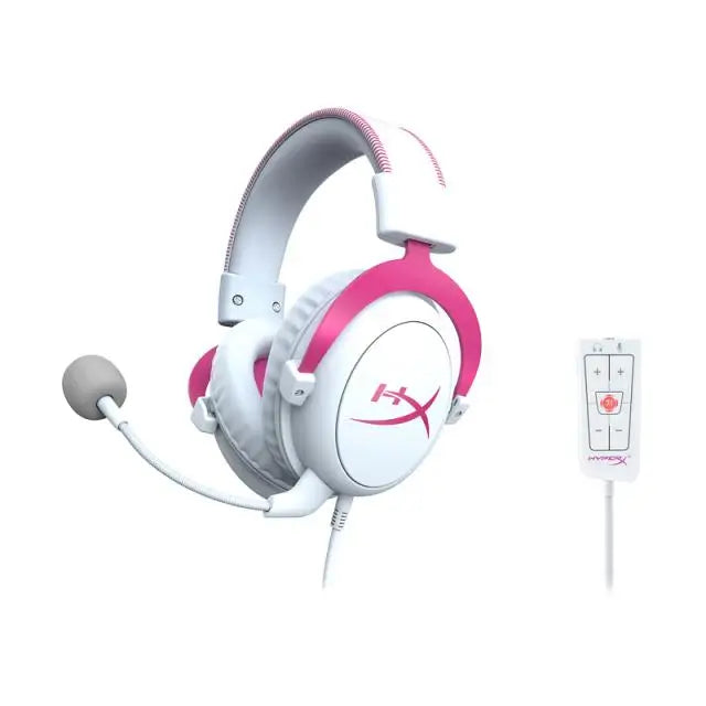 Геймърски слушалки HyperX Cloud II Pink Микрофон Розово/Бяло