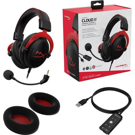 Геймърски слушалки HyperX Cloud II Red