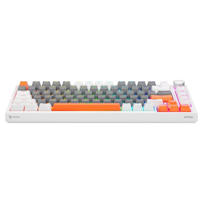 Геймърска клавиатура Savio ASTRAL WHITE JADE 3 COLOURS USB