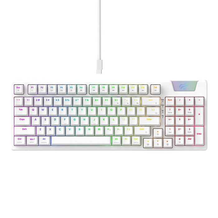 Гейминг клавиатура Havit KB885L RGB бяла