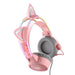 Гейминг слушалки ONIKUMA X15Pro розови с котешки уши
