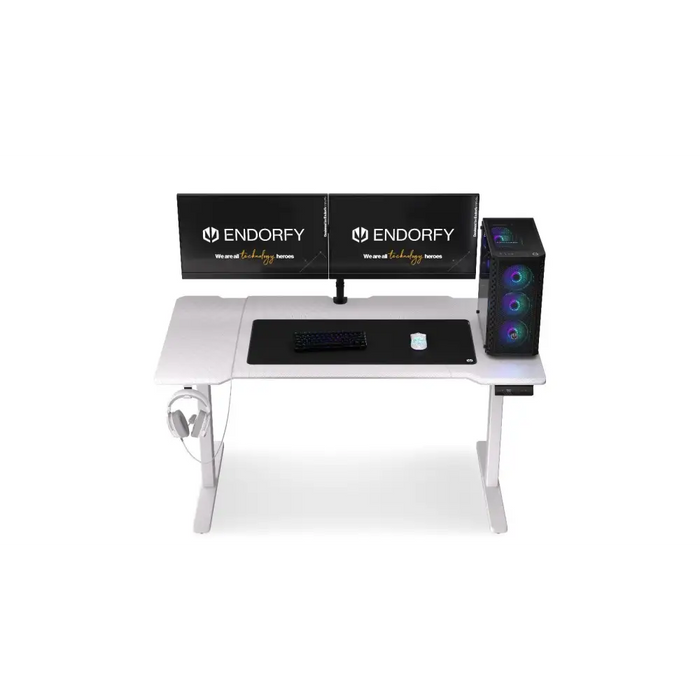 Геймърско бюро ENDORFY - Atlas L Electric - Onyx White