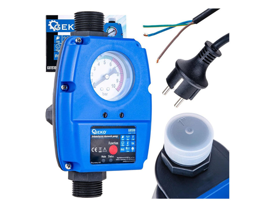 Електронен пресостат Geko - G81510, 1.1 kW, 10 бара