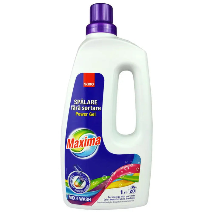ГЕЛ ЗА ПРАНЕ MAXIMA 20 ПРАНЕТА MAXIMA 1L SANO MIX&WASH