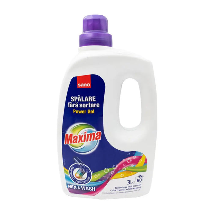 ГЕЛ ЗА ПРАНЕ MAXIMA 60 ПРАНЕТА 3 L SANO MIX&WASH