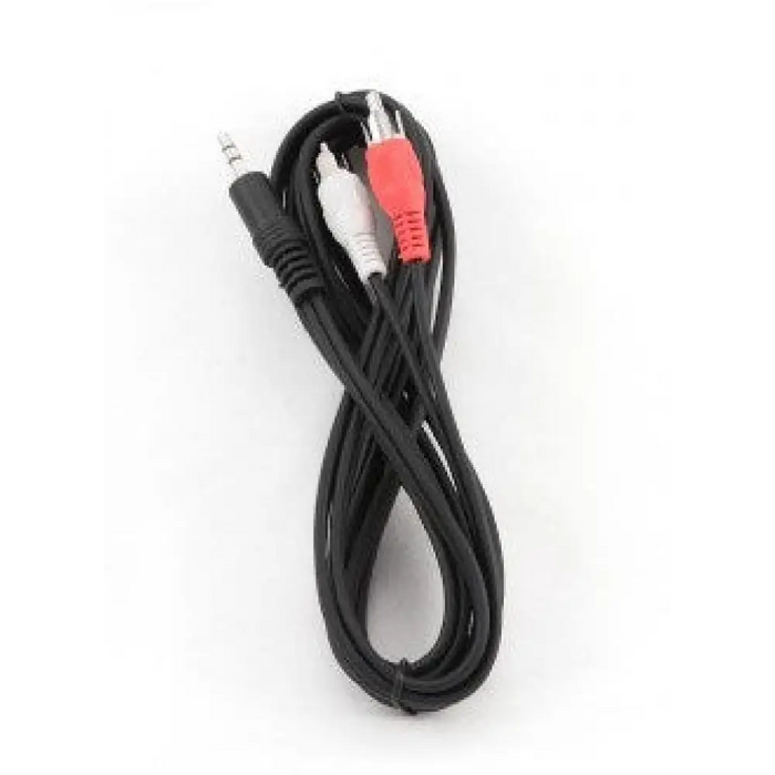 Gembird 2.5m 3.5mm/2xRCA M/M аудио кабел черен червен бял