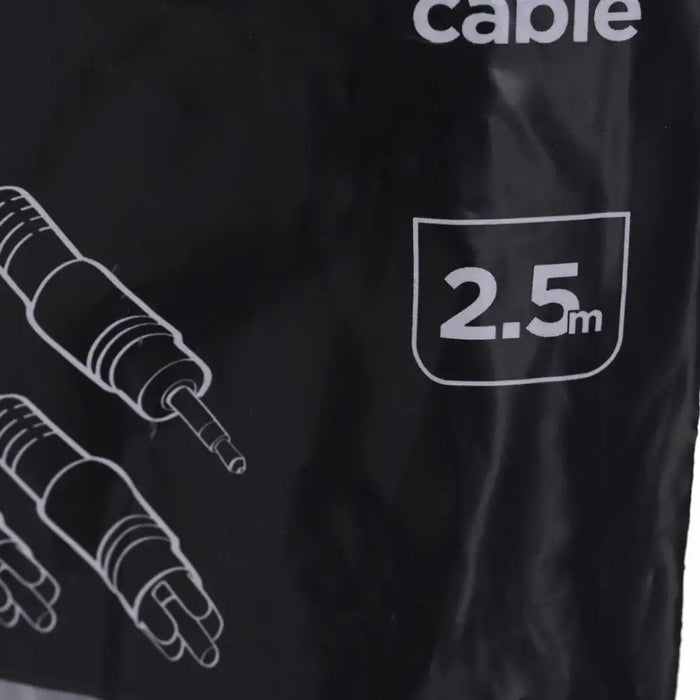 Gembird 2.5m 3.5mm/2xRCA M/M аудио кабел черен червен бял