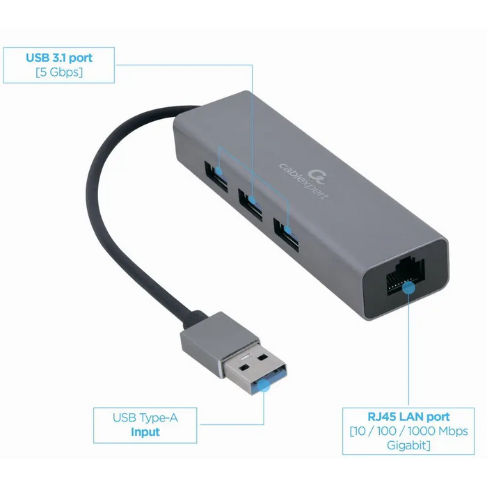 Gembird A-AMU3-LAN-01 USB графичен адаптер