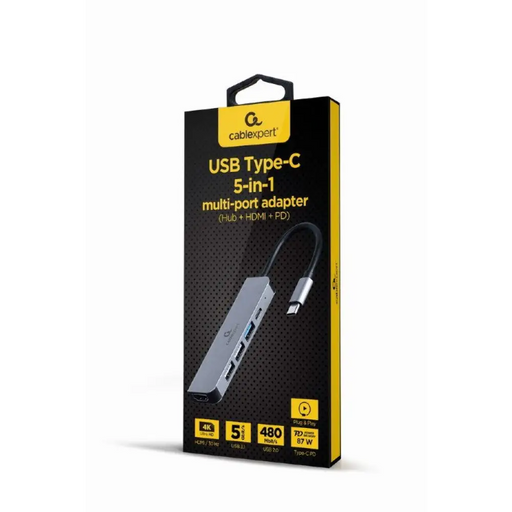 Gembird A-CM-COMBO5-03 USB Type-C 5-в-1 многопортов адаптер