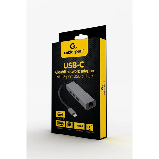 Gembird A-CMU3-LAN-01 USB-C Gigabit мрежов адаптер