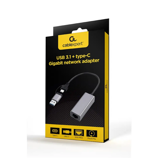 Gembird A-USB3AC-LAN-01 USB 3.1 + тип-C Gigabit мрежов