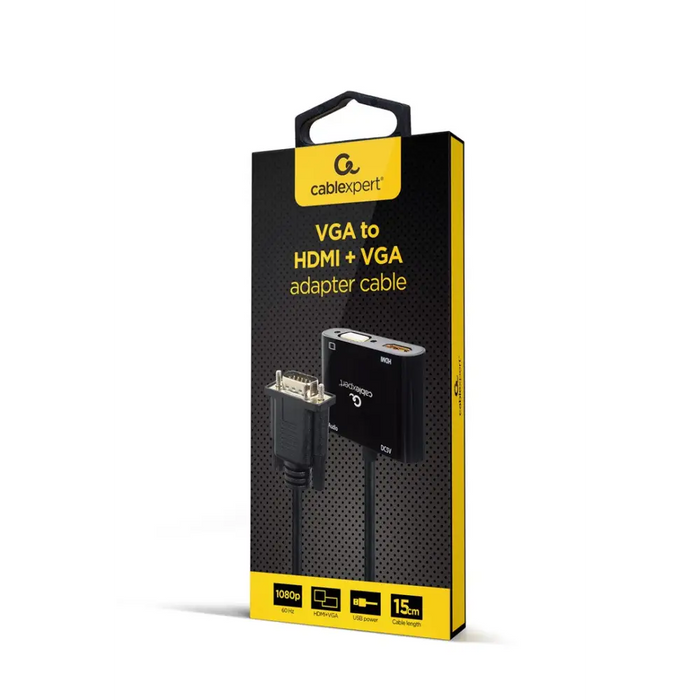 Gembird A-VGA-HDMI-02 адаптер за видео кабел 0,15 m HDMI