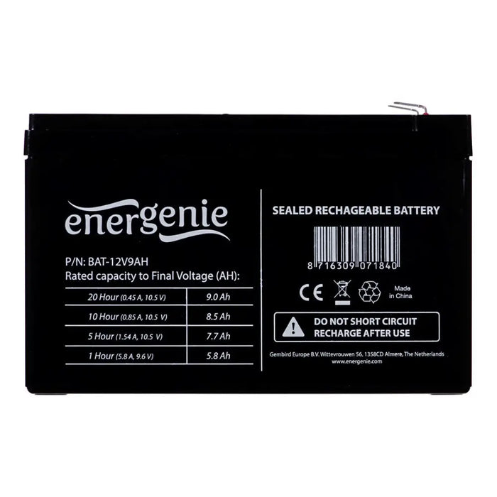 Gembird BAT-12V9AH Гел батерия универсална 12V/9AH