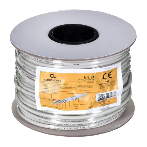 Gembird CAT6 FTP 100m мрежов кабел Сив F/UTP (FTP)