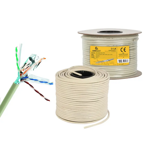 Gembird CAT6 FTP 100m мрежов кабел Сив F/UTP (FTP)