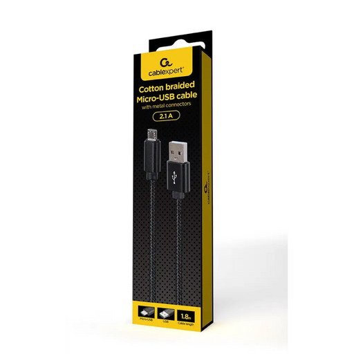 Gembird CCDB-mUSB2B-AMBM-6 Памучен плетен Micro-USB кабел