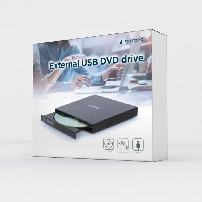 Gembird DVD-USB-04 оптично дисково устройство DVD±RW Черно