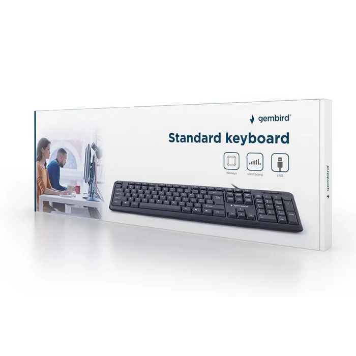 Gembird KB-U-103-RU клавиатура Office USB QWERTY английски