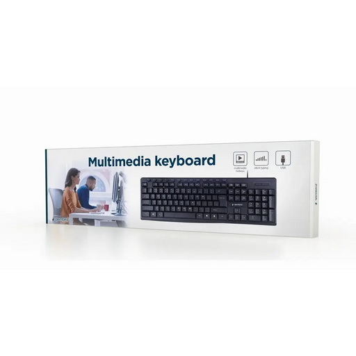 Gembird KB-UM-107 Мултимедийна клавиатура черна американска