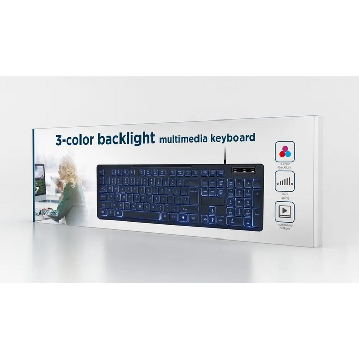 Gembird KB-UML3-02 клавиатура Home/Office USB QWERTY US