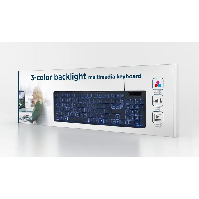 Gembird KB-UML3-02 клавиатура Home/Office USB QWERTY US