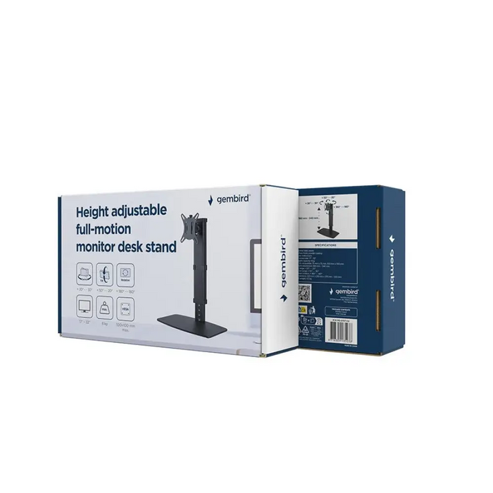 Gembird MS-D1ST-02 стойка за монитор с регулируема височина