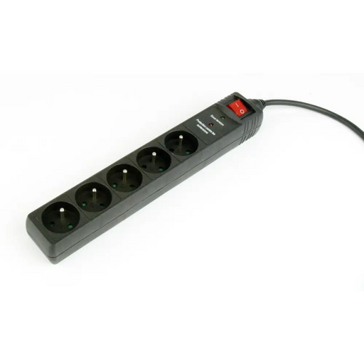 Gembird Surge protection 5 френски контакта 3 м черен