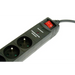 Gembird Surge protection 5 френски контакта 3 м черен