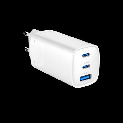 Gembird TA-UC-PDQC65-01-W 3-портово 65 W GaN USB