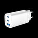 Gembird TA-UC-PDQC65-01-W 3-портово 65 W GaN USB