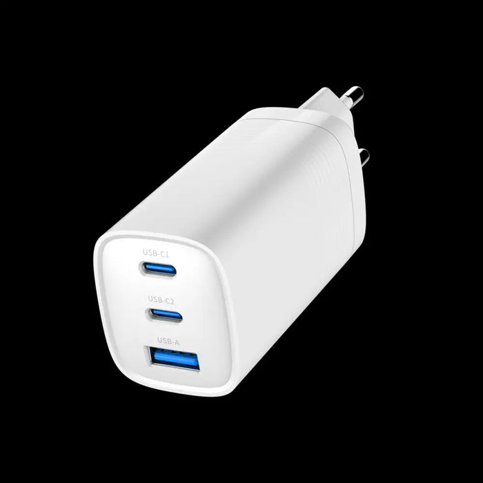 Gembird TA-UC-PDQC65-01-W 3-портово 65 W GaN USB