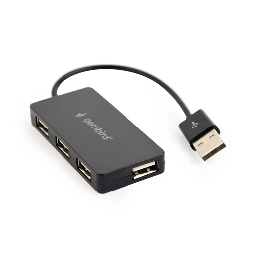 Gembird UHB-U2P4-04 интерфейсен хъб USB 2.0 480 Mbit/s Черен