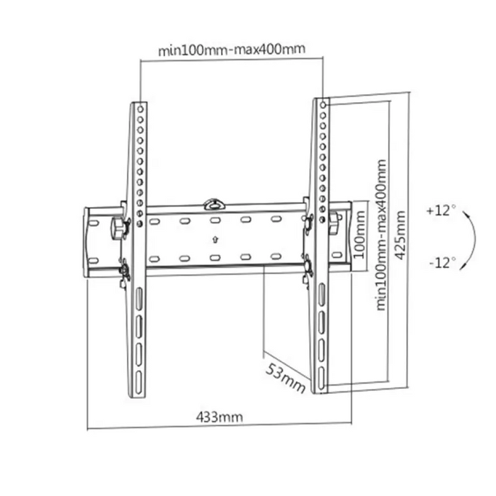 Gembird WM-55T-02 ТВ стойка/стойка 139,7 см (55’’) Черен