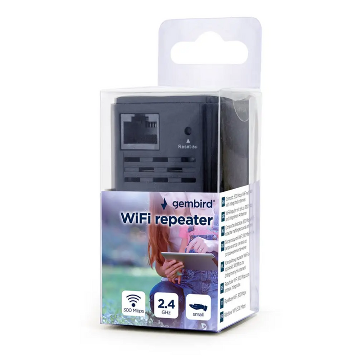Gembird WNP-RP300-03-BK мост/повторител Мрежов повторител