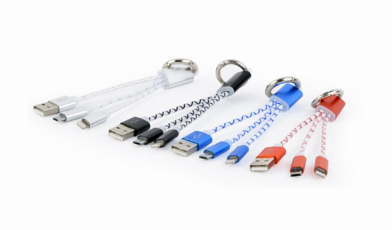 Gembird Ключодържател с USB кабел за зареждане CC-USB2-AM8PmB-01-MX