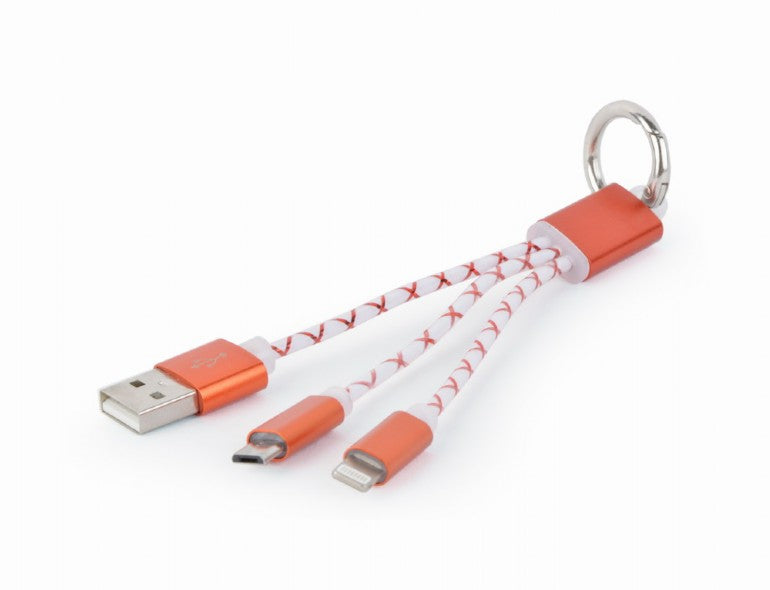 Gembird Ключодържател с USB кабел за зареждане CC-USB2-AM8PmB-01-MX