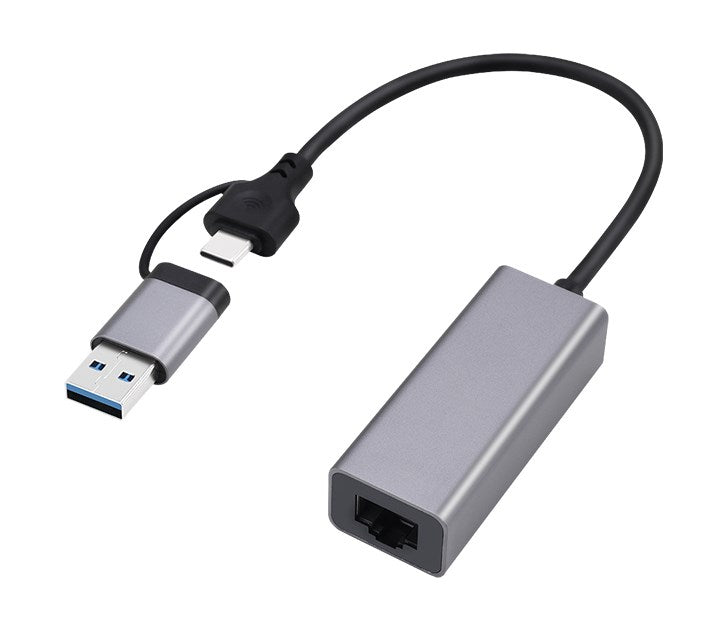 Gembird A-USB3AC-LAN2G-01 USB 2.5G Gigabit мрежов адаптер, цвят космическо сиво