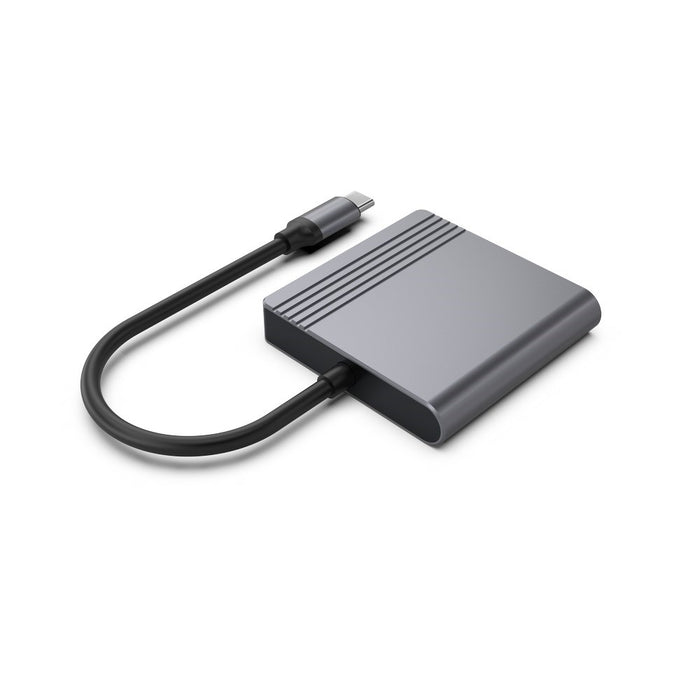 Gembird A-CM-HDMIFDPF-01 USB-C към HDMI + DP адаптер, 4K 60Hz, черен