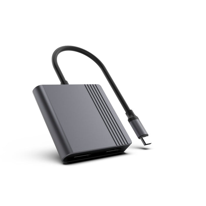 Gembird A-CM-HDMIFDPF-01 USB-C към HDMI + DP адаптер, 4K 60Hz, черен