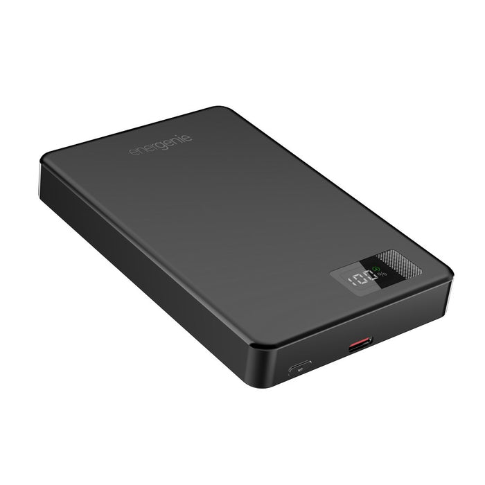 Gembird PB10-WPC15M-LCD-01 Магнитна безжична външна батерия с LCD, 15W, 10000 mAh, черна
