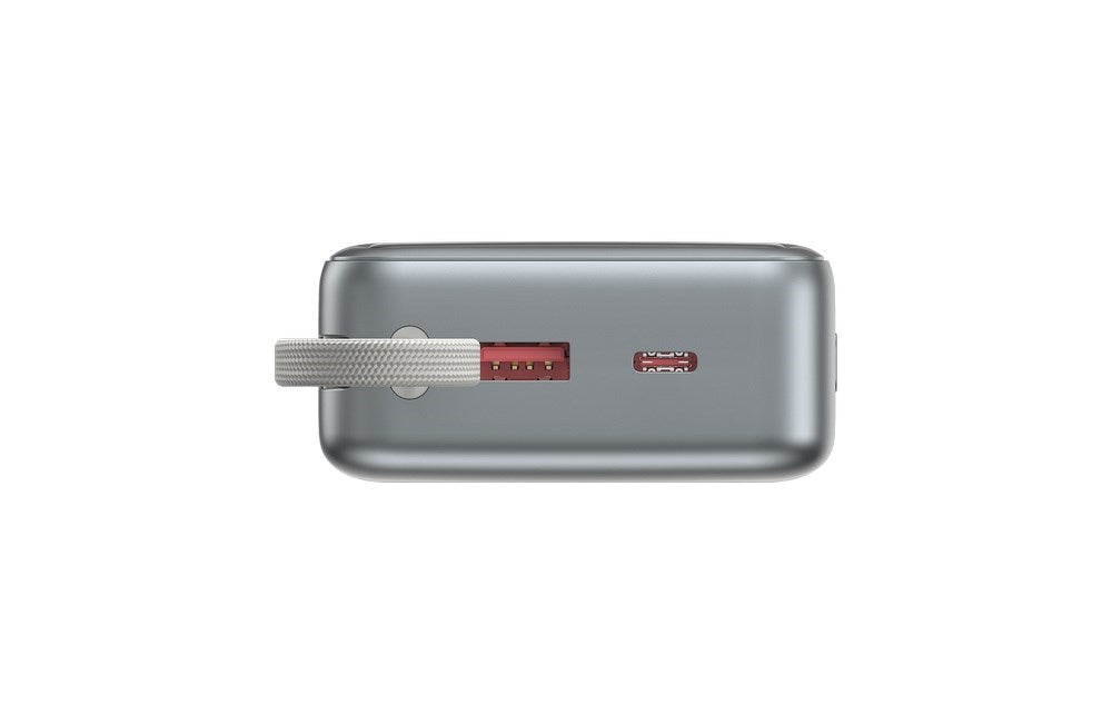 Gembird PB20-PD65-LCD-01 Външна батерия с бързо зареждане и вградени кабели, 65W, 20000 mAh, черна