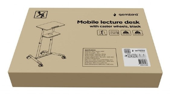 Gembird TVS-DESK-01-BK бюро за изправяне, черно