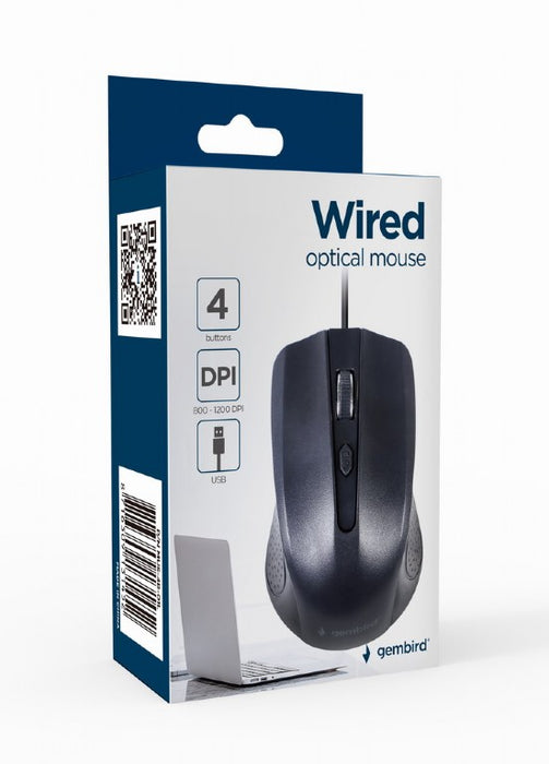 Gembird Оптична мишка, USB, черна