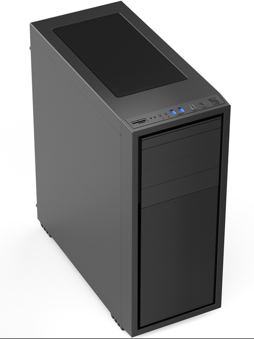 Кутия за компютър Gembird Fornax K500 ATX, Midi Tower, Черна