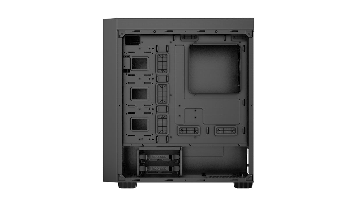 Кутия за компютър Gembird Fornax K500 ATX, Midi Tower, Черна